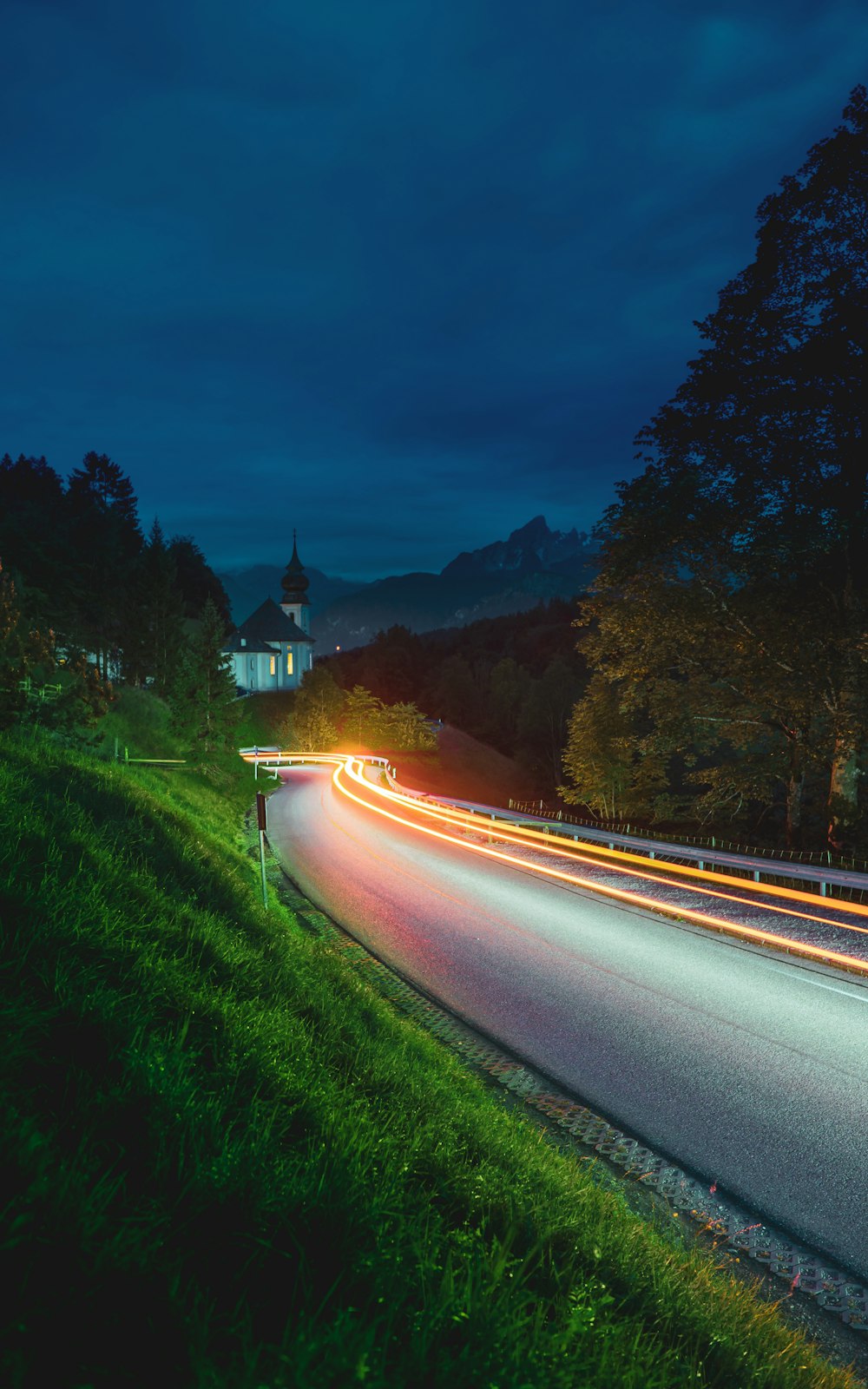 road during night