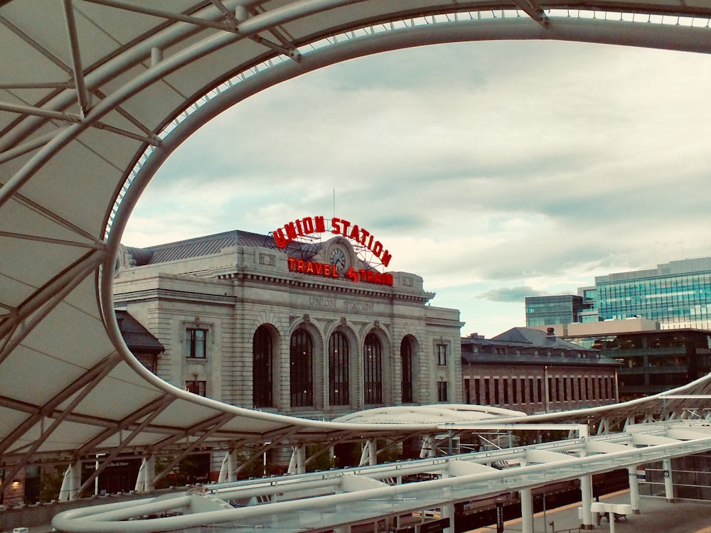 gray and red Union Station