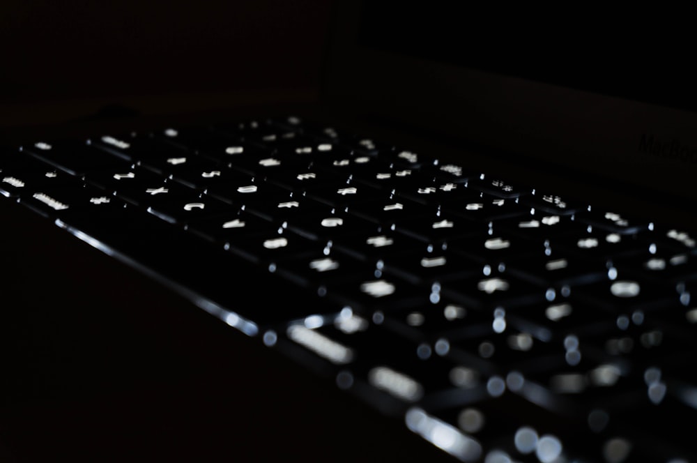 black and white keyboard