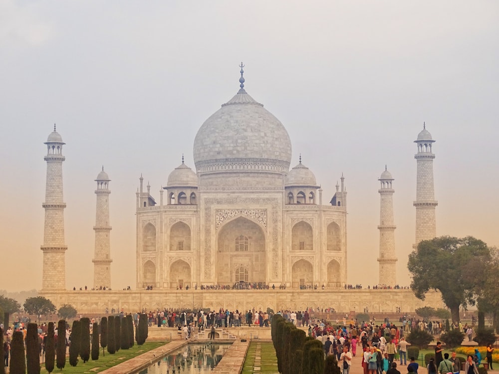 people at Taj Mahal, India