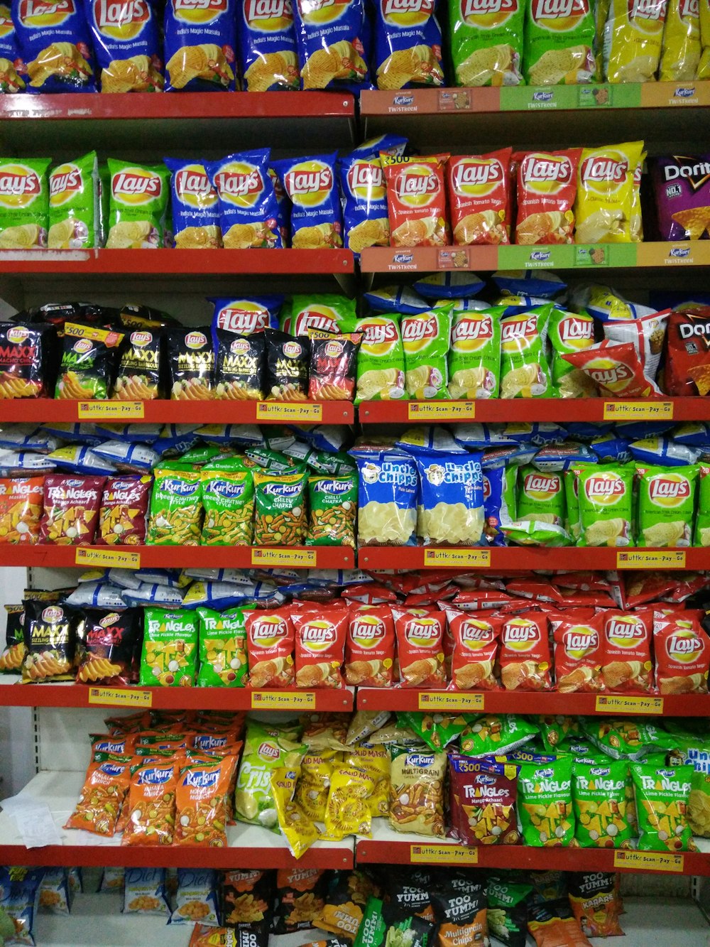 chips on red shelf