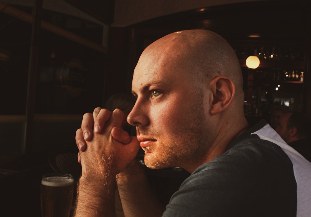 man in white and black shirt