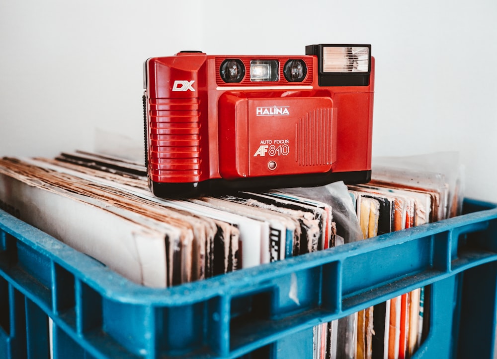 red disposable camera