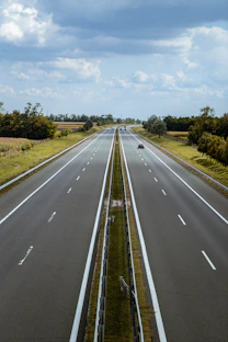 aerial photo of road