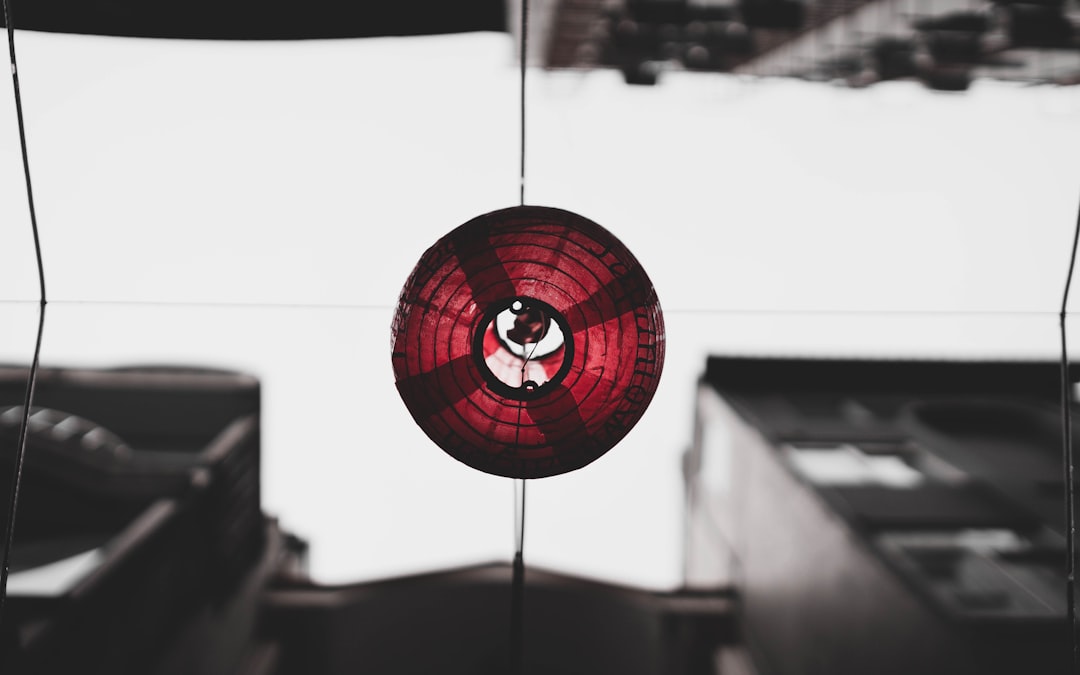 selective color photography of round red light