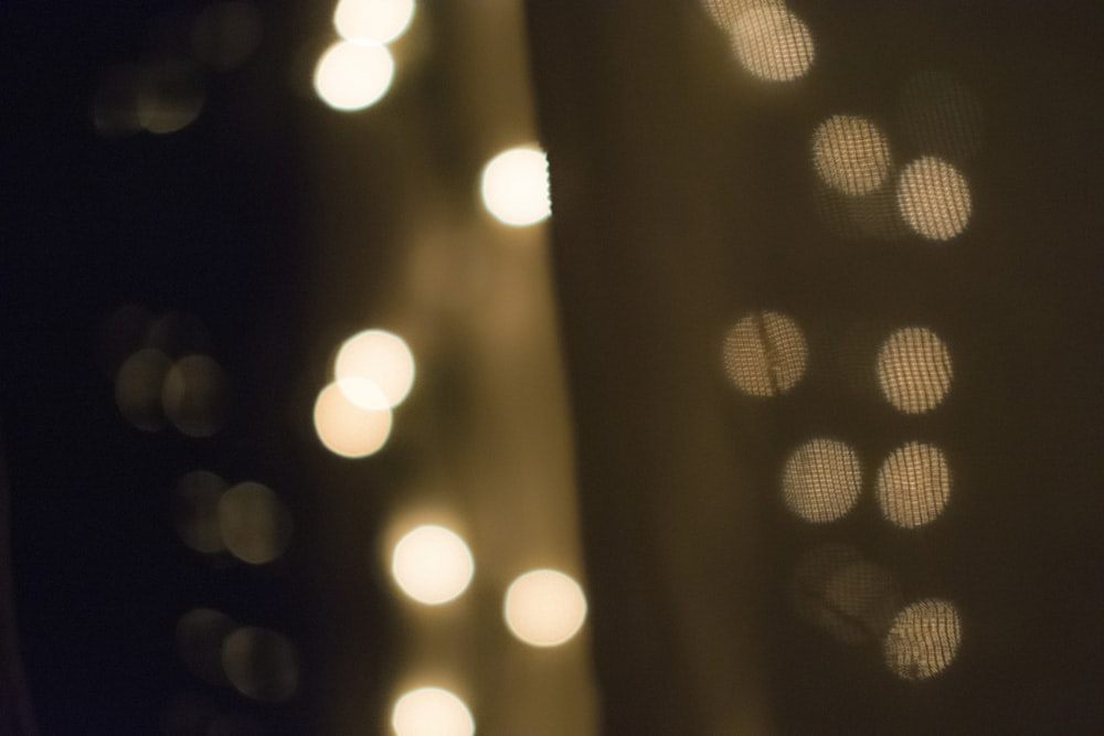 bokeh photography of yellow lights