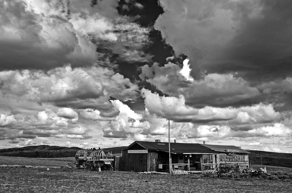 store at the farm under cloudy sky