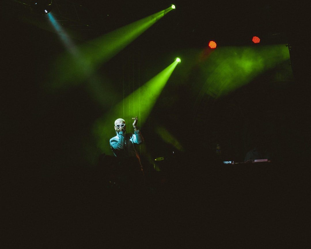 man performing on stage