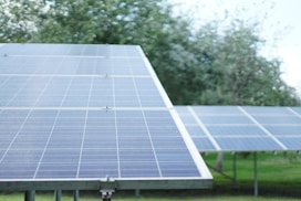 blue and gray solar panels