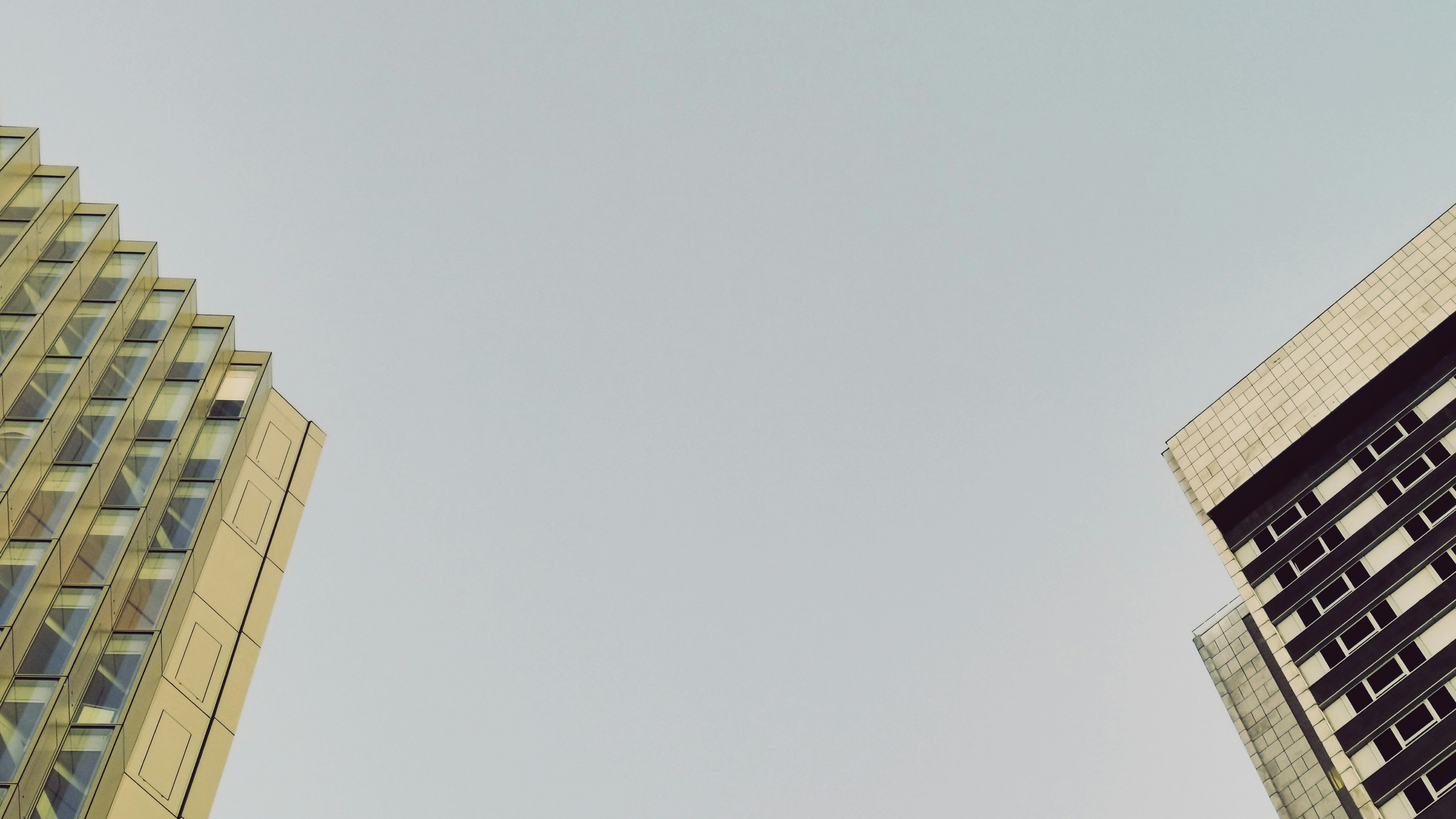 low angle photography of city building