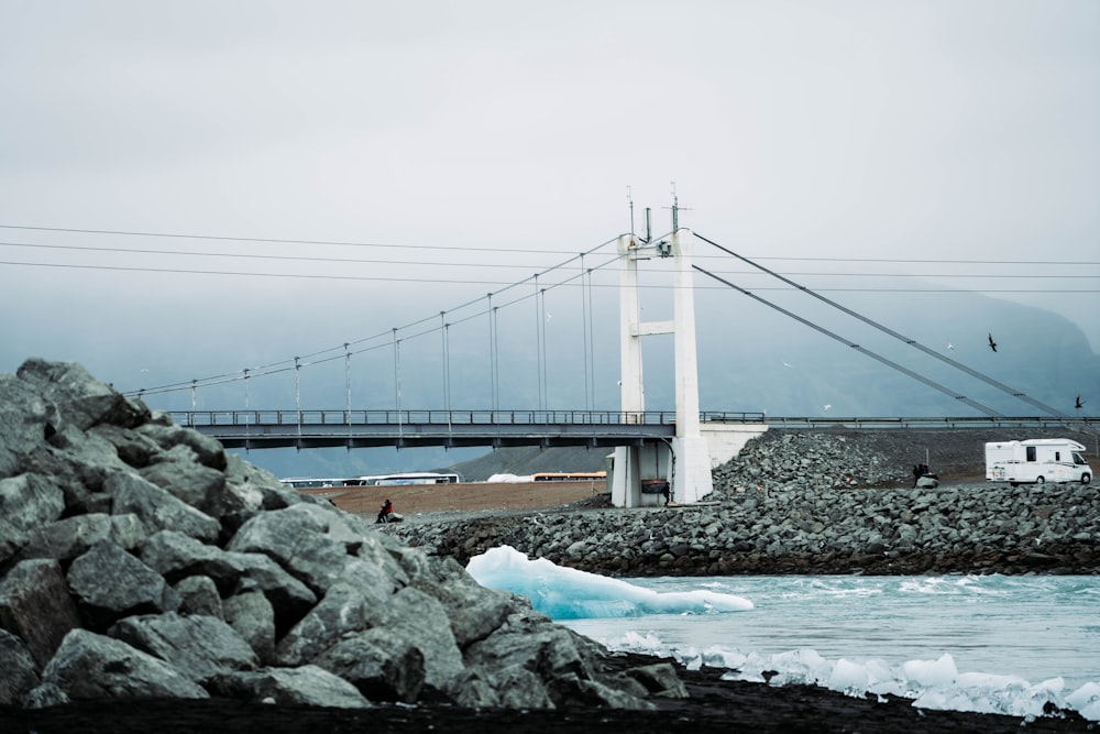 black and white concrete bridge