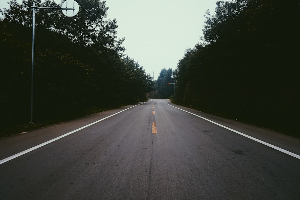 black asphalt road