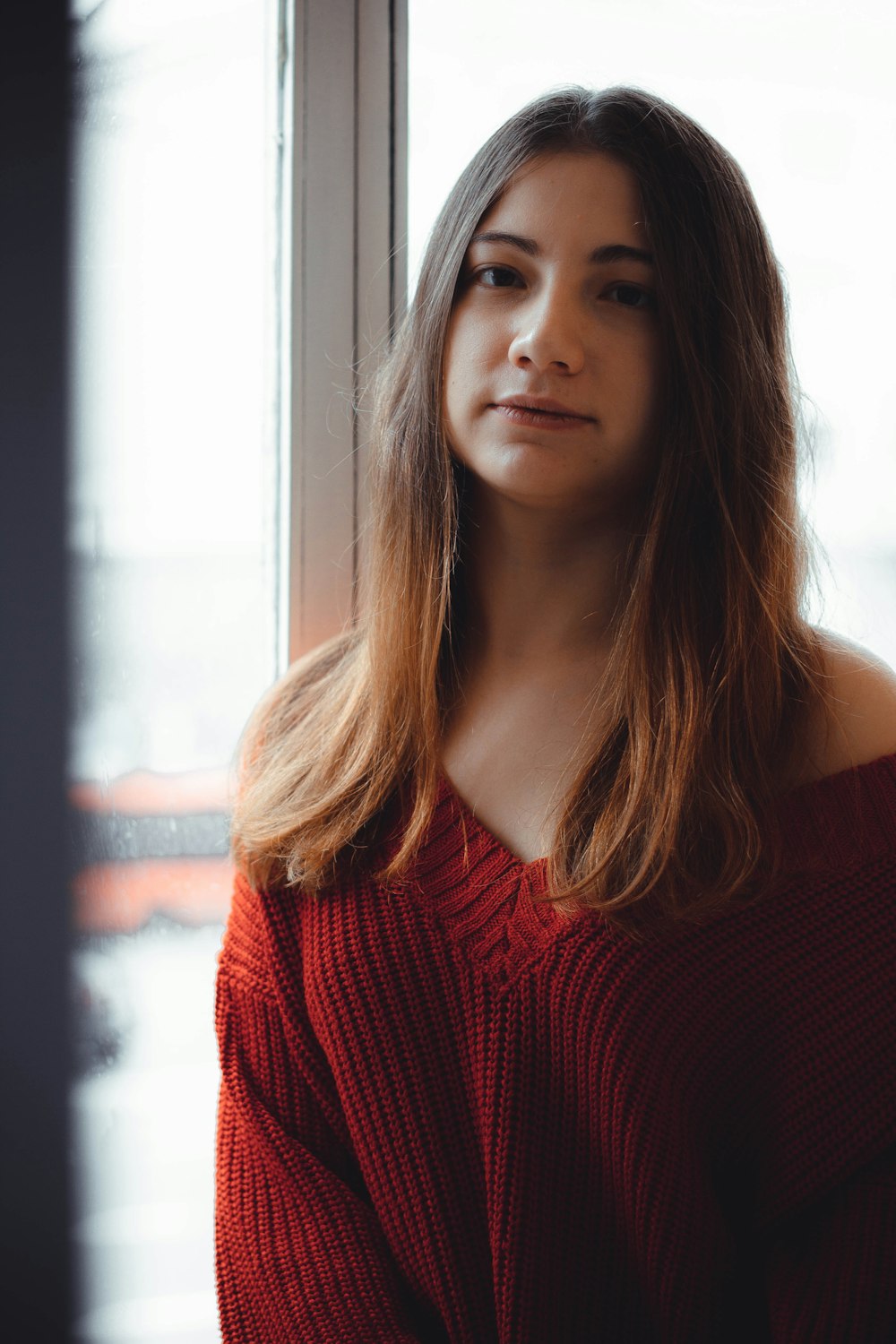 woman near window