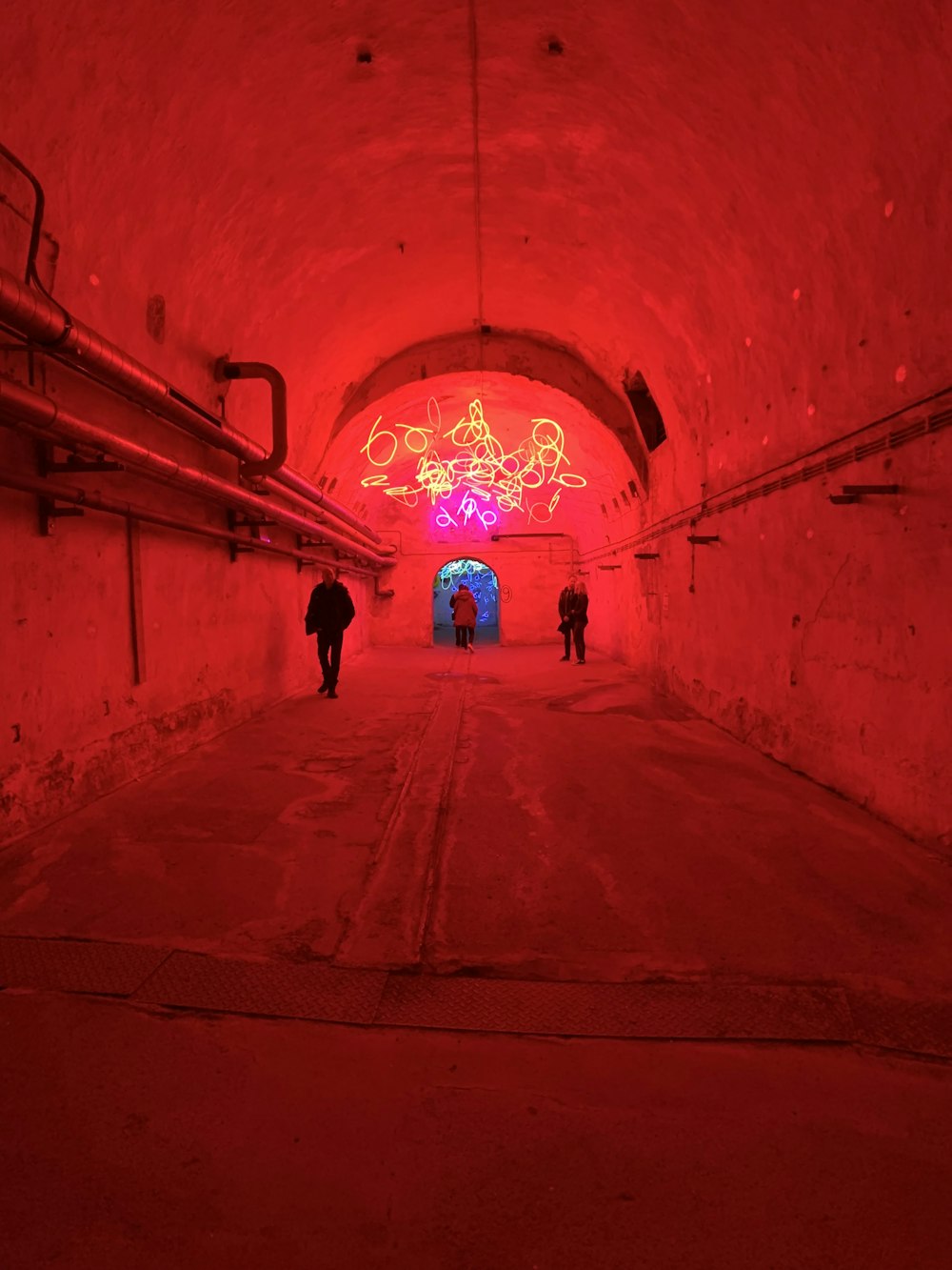 red tinged tunnel