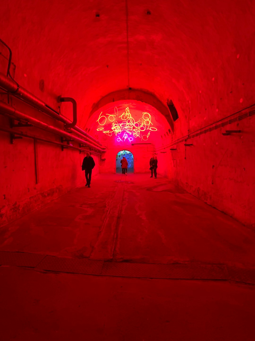 red tinged tunnel