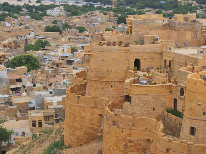 Sandstone fort walls