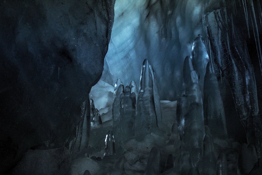 gray stalagmite