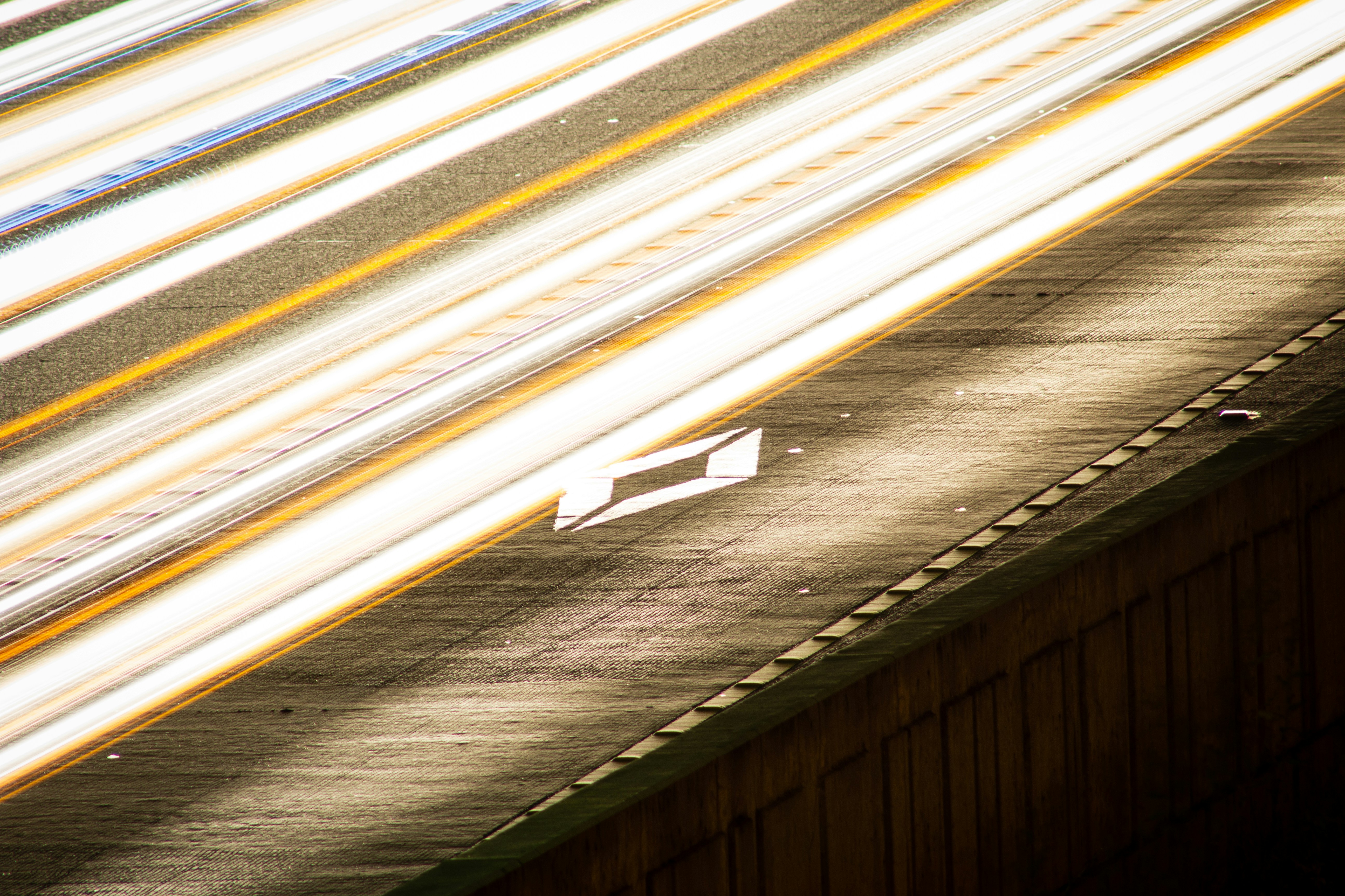 A view of a highway from above at night - null wallpaper in 5184x3456 resolution