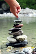 assorted-color pile of stones