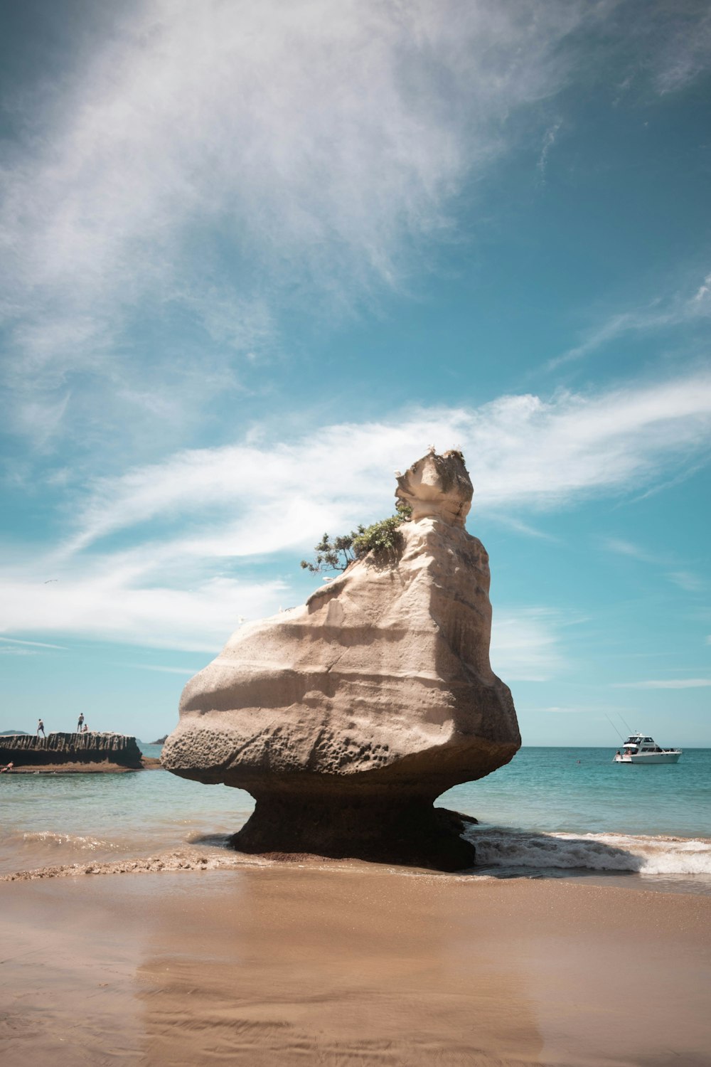 rock formation near sea