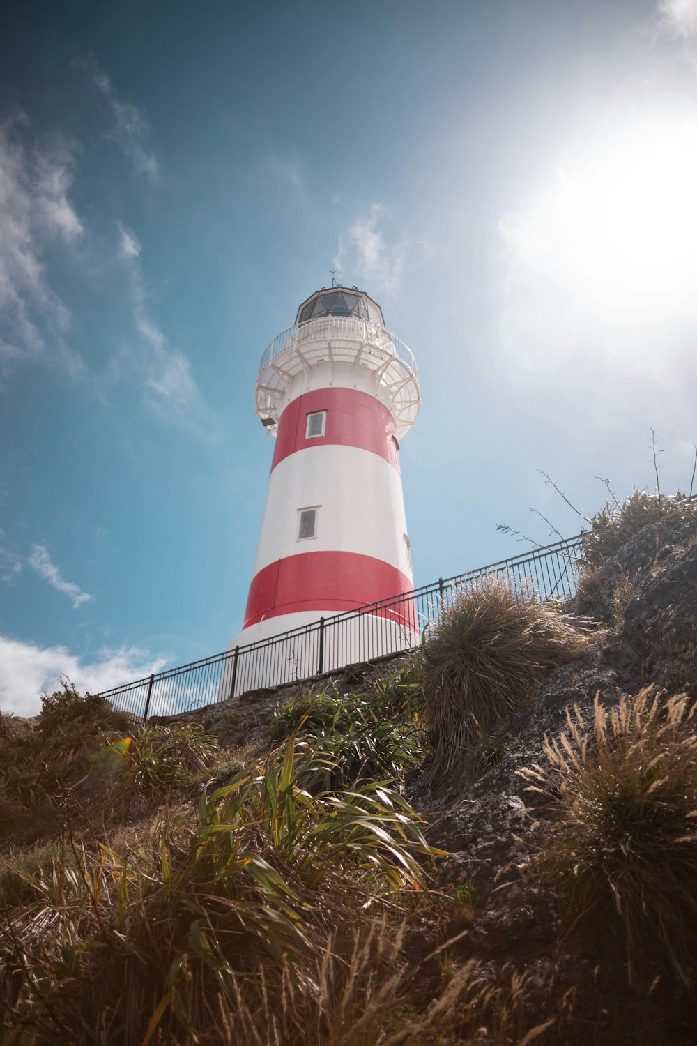 red and white lighthouse