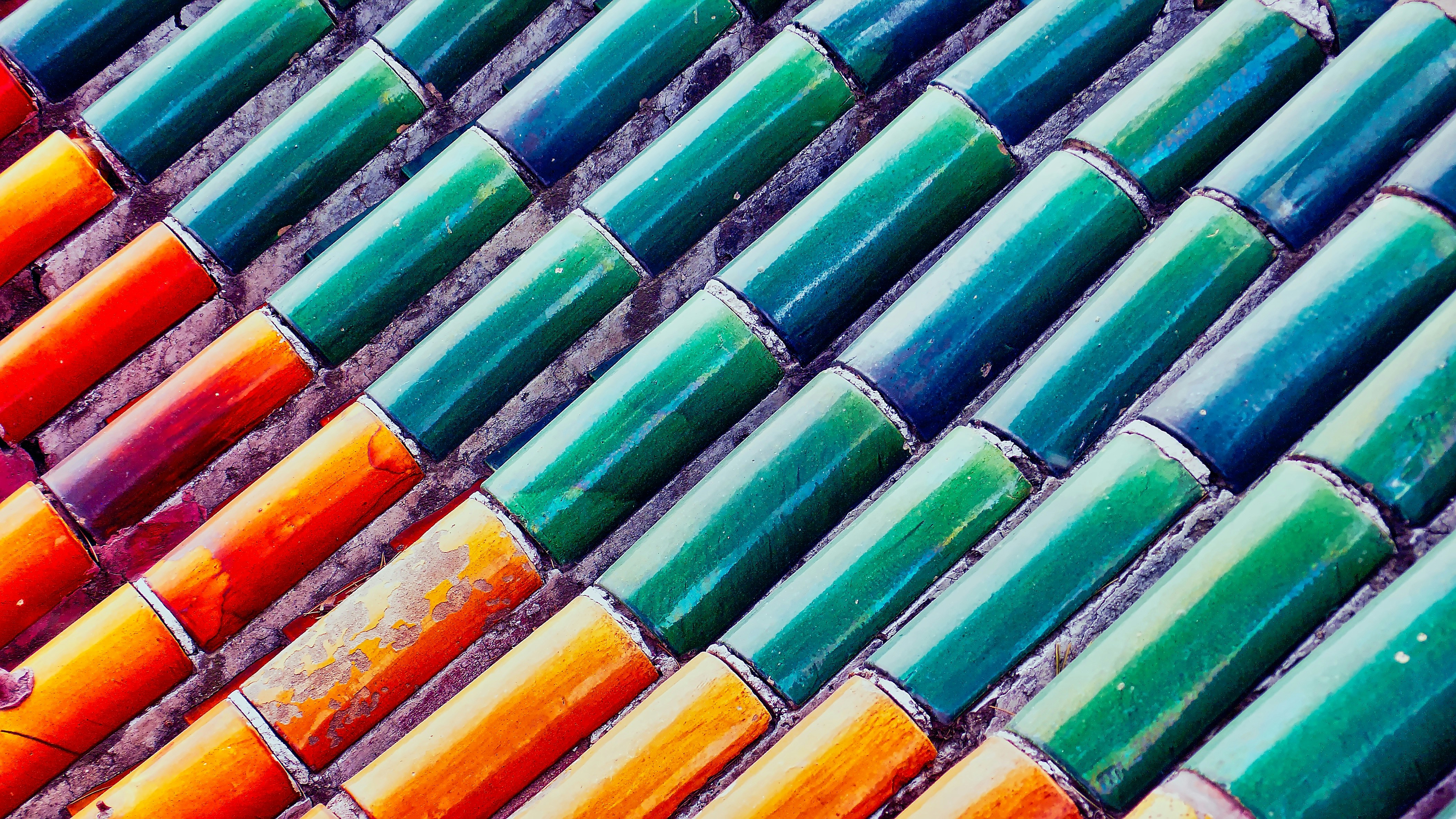 Colorful roof tiles