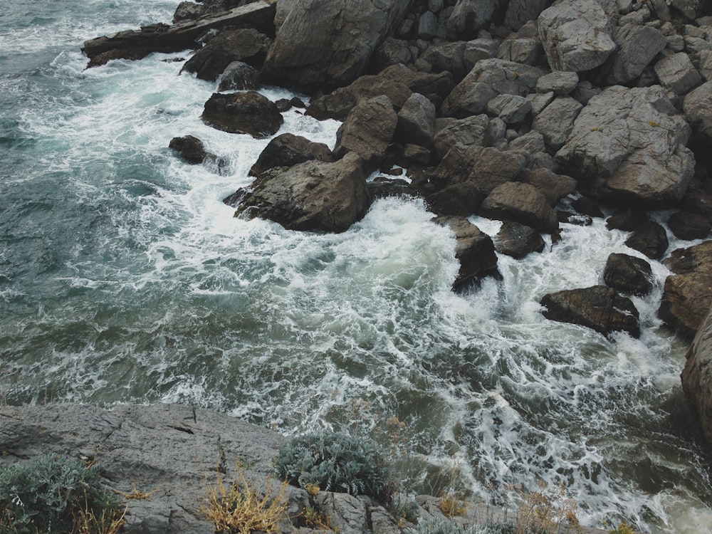 rocks on shore