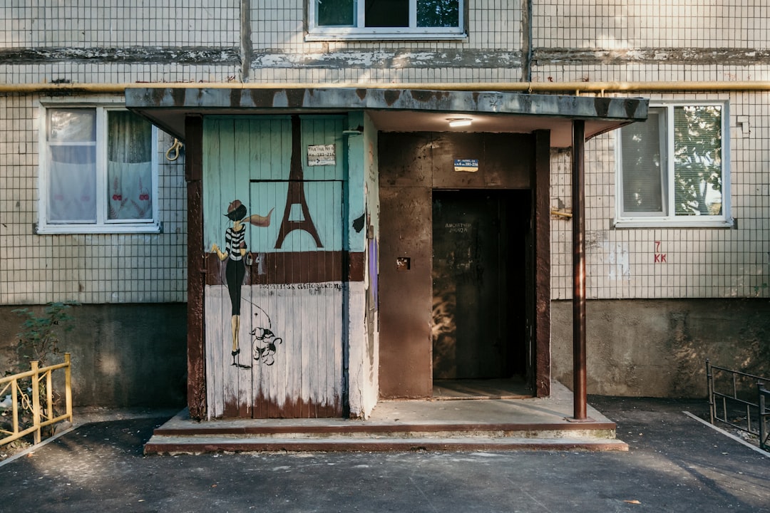 opened brown wooden door