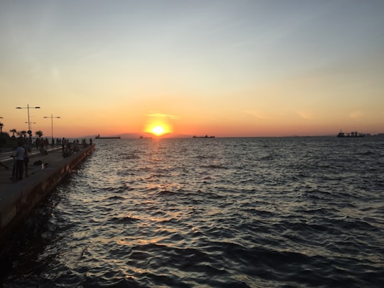 calm ocean during golden hour in Yeşiltepe Turkey