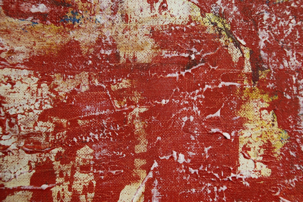 Abstrakte Malerei in Rot und Weiß