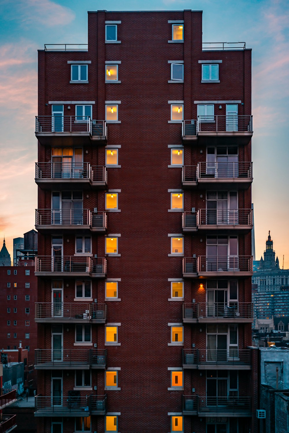 high-rise building with balconies during day