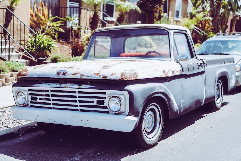 grey single cab pickup truck