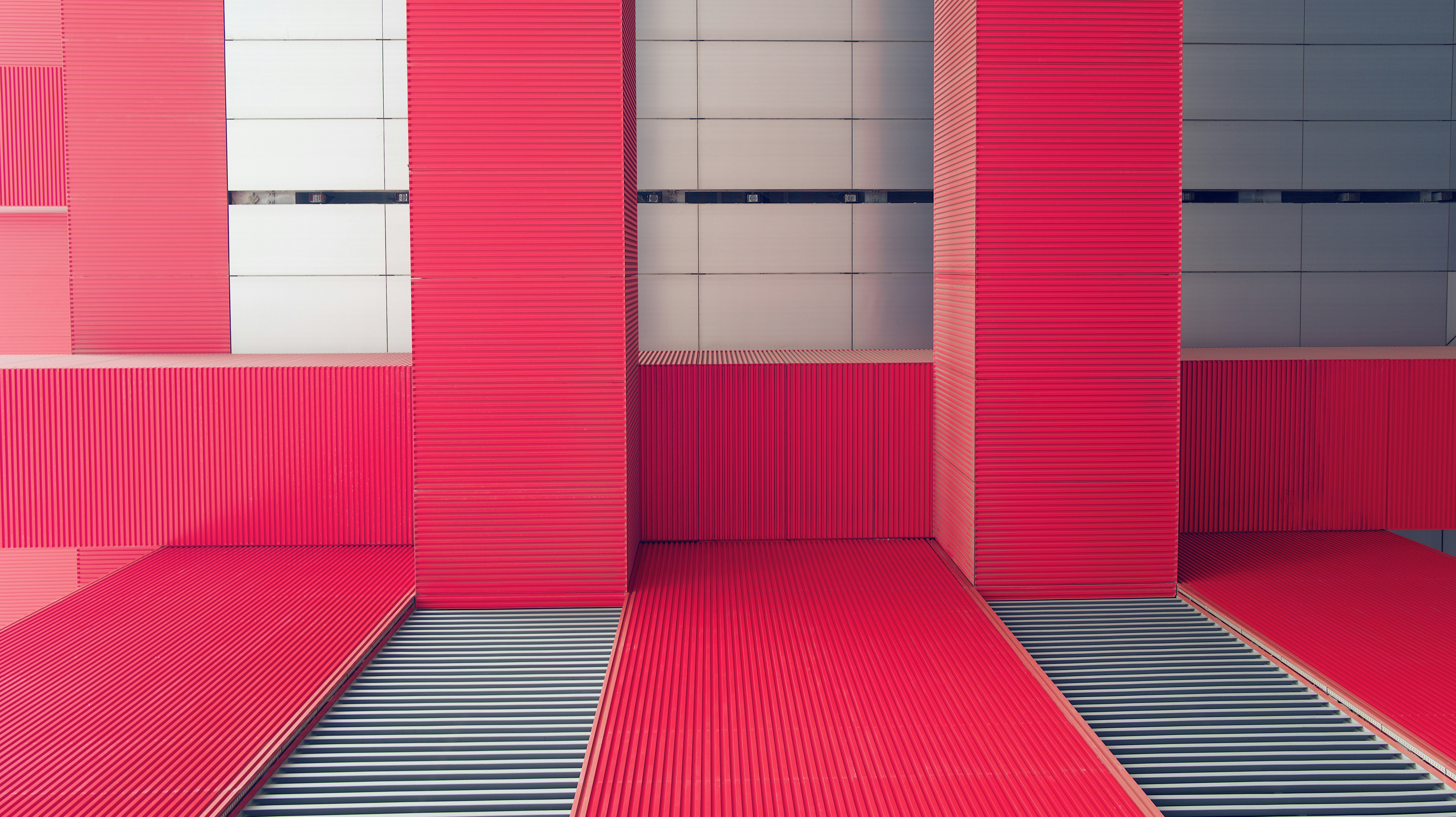 red and gray concrete building