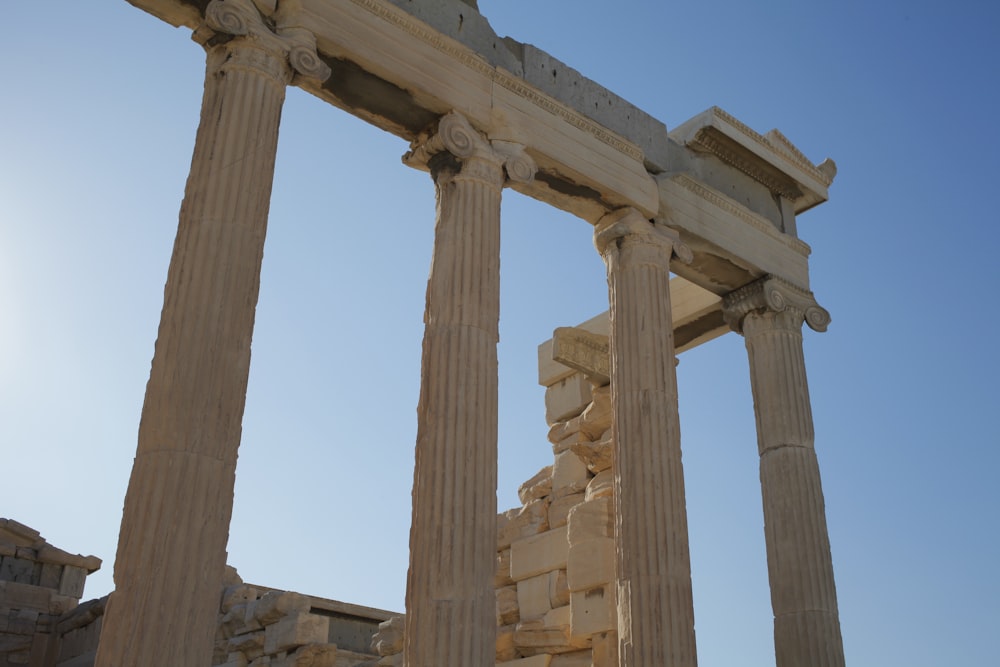 historic column during daytime