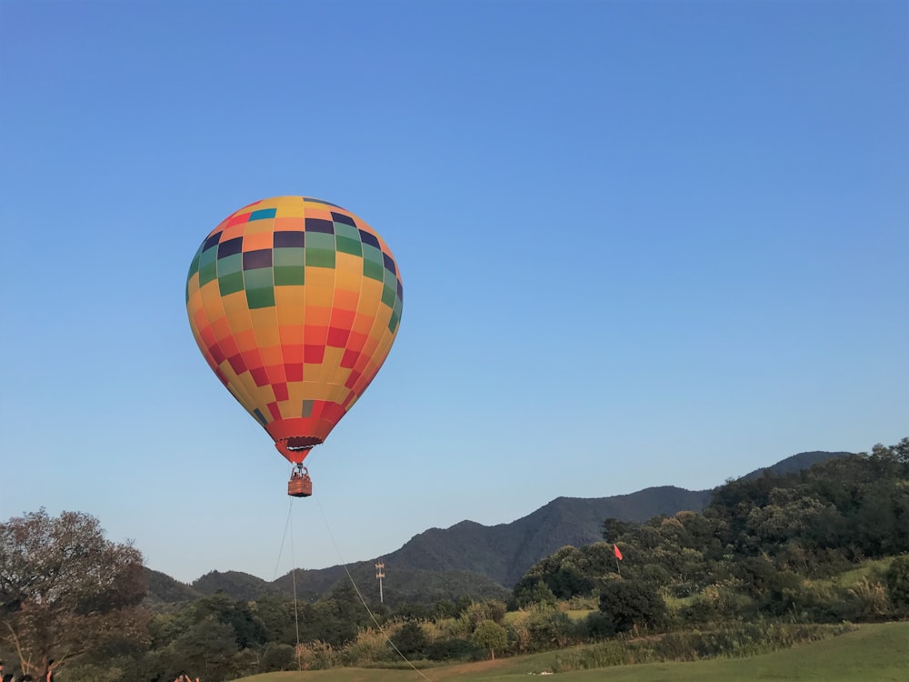 assorted-color hot air balloon