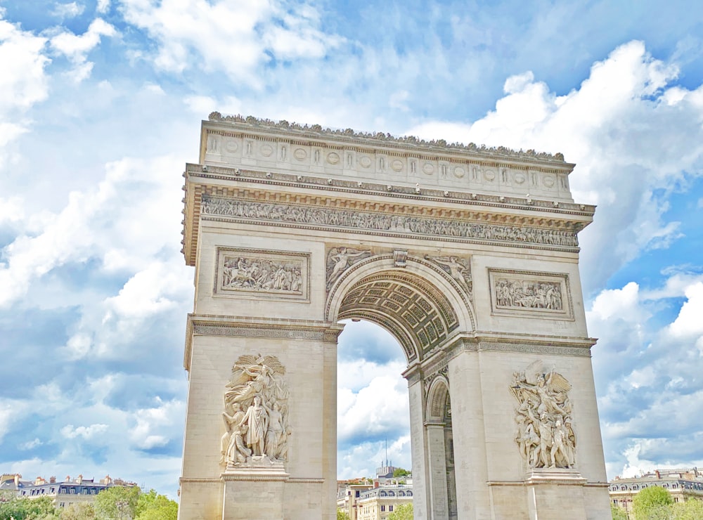 white concrete arch