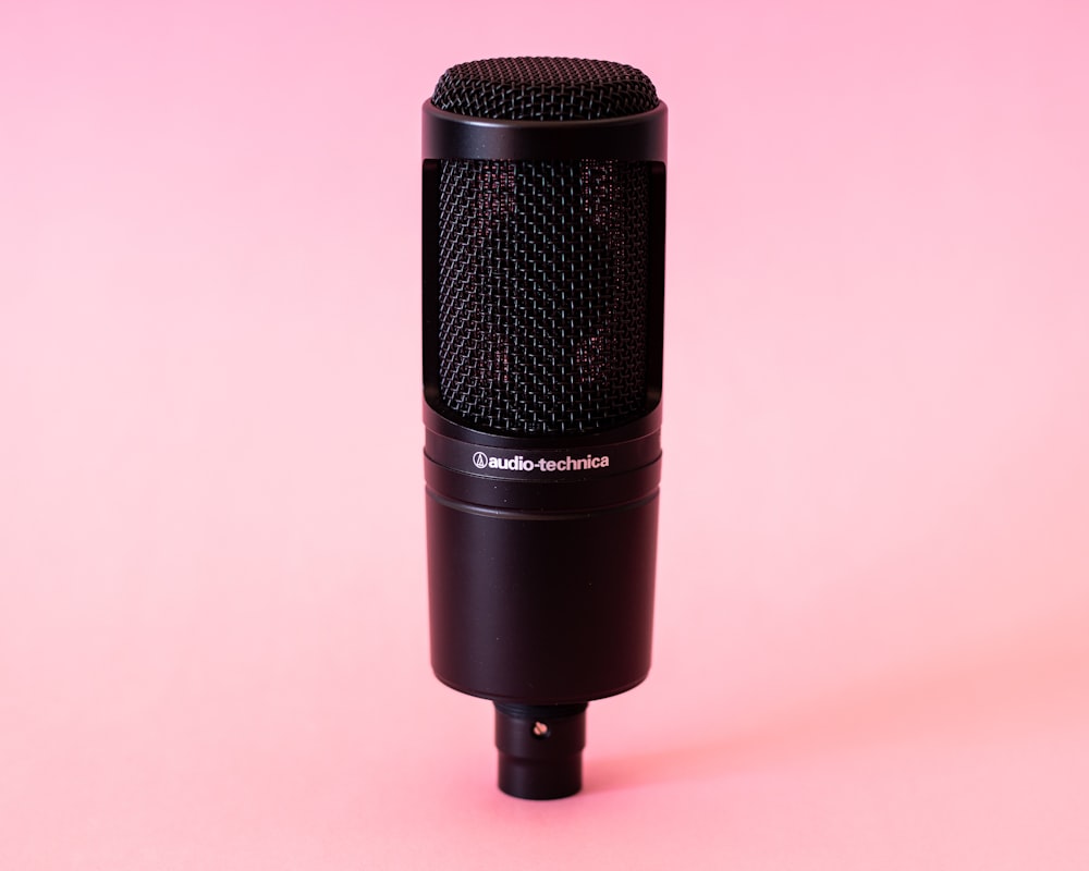 black Audio-Technica condenser microphone
