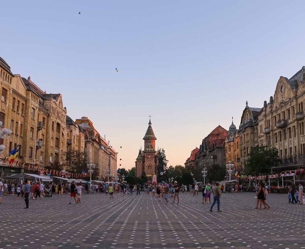 brown buildings