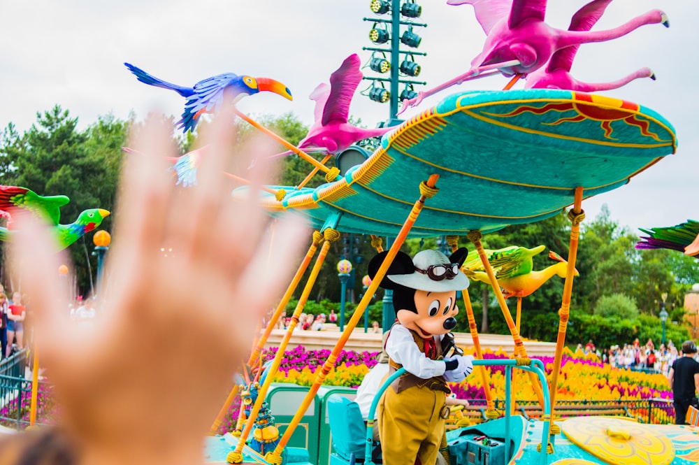 Mickey Mouse on boat