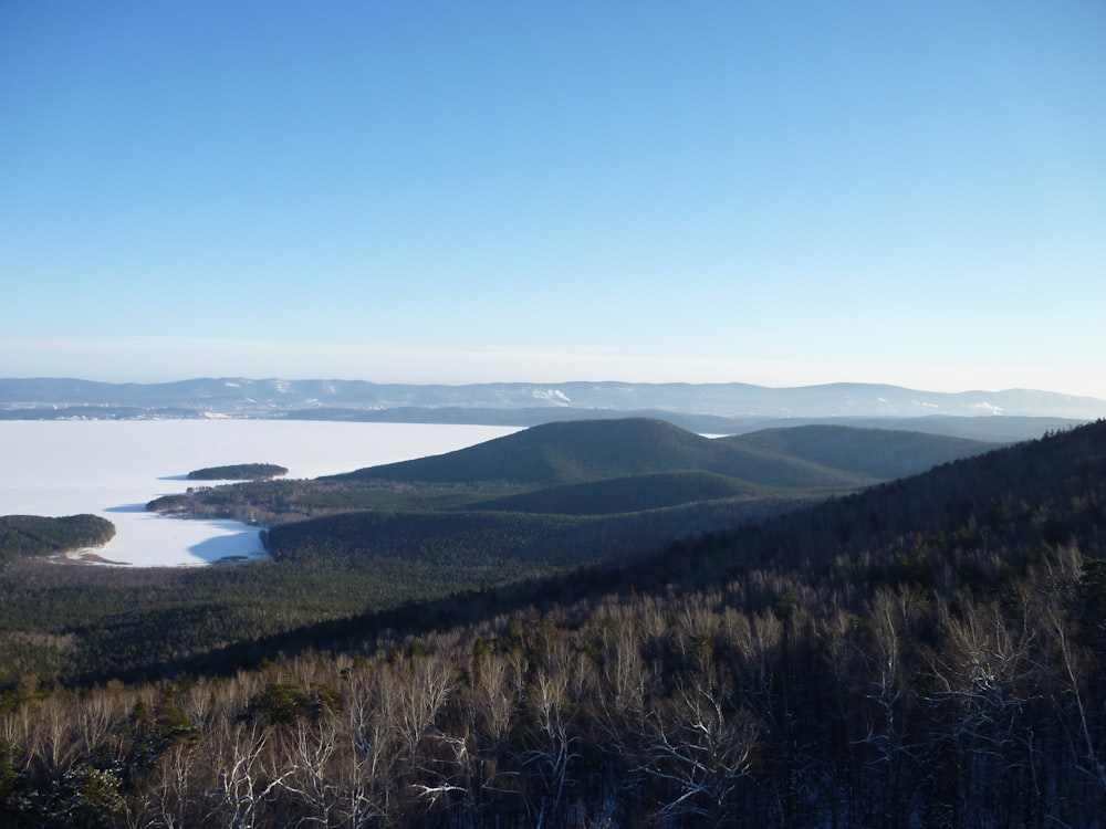 landscape photo of green and brown mountain ranges