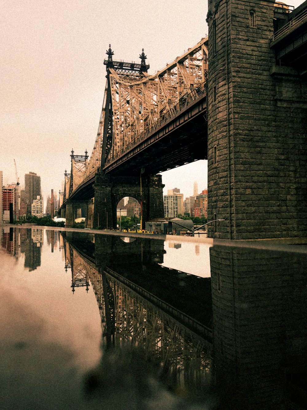 beige concrete bridge