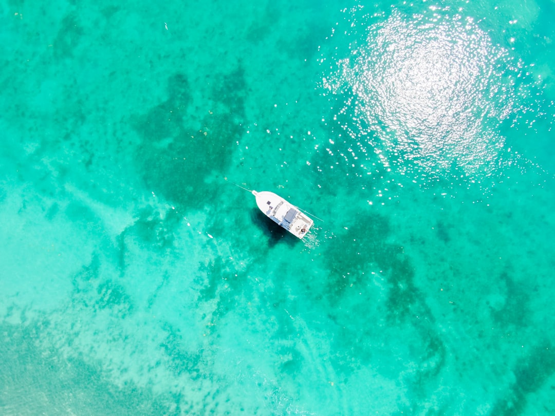 aerial photography of white boat in body of water during daytime