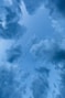 low angle view of blue clouds