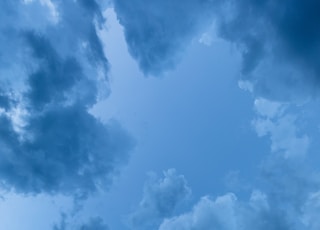 low angle view of blue clouds