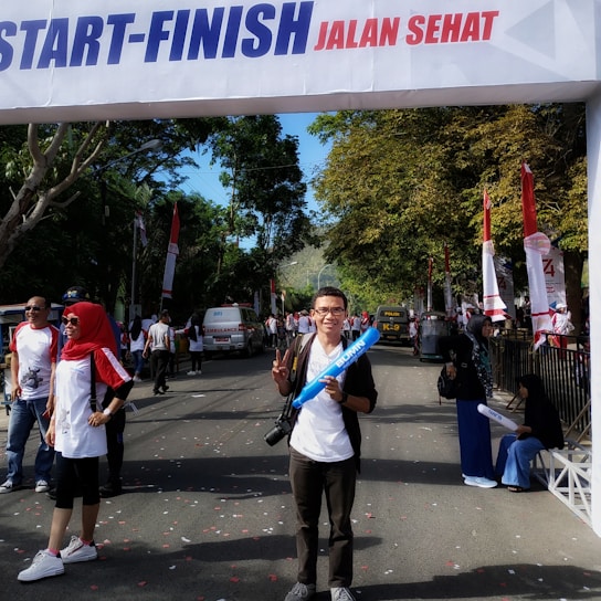 A vibrant community sports event promoting health awareness.