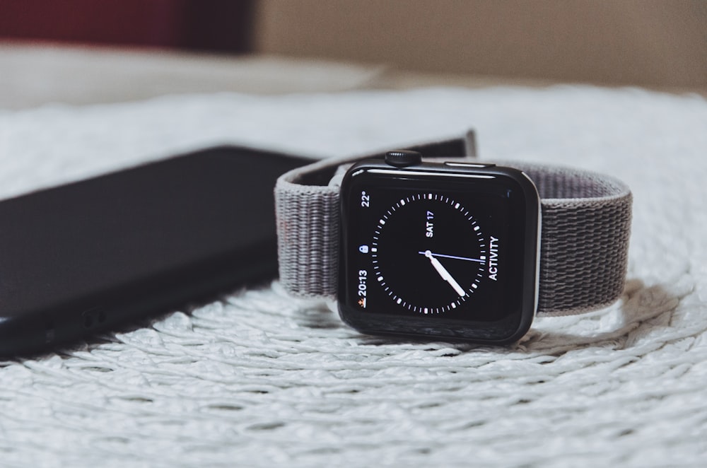 space gray Apple Watch