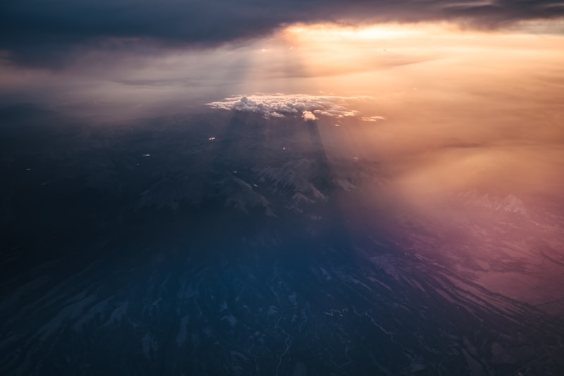 Deep blue ocean aerial