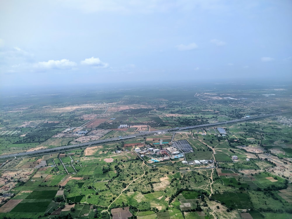 aerial photo of houses