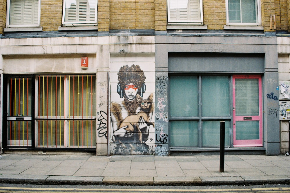 graffiti of woman's face