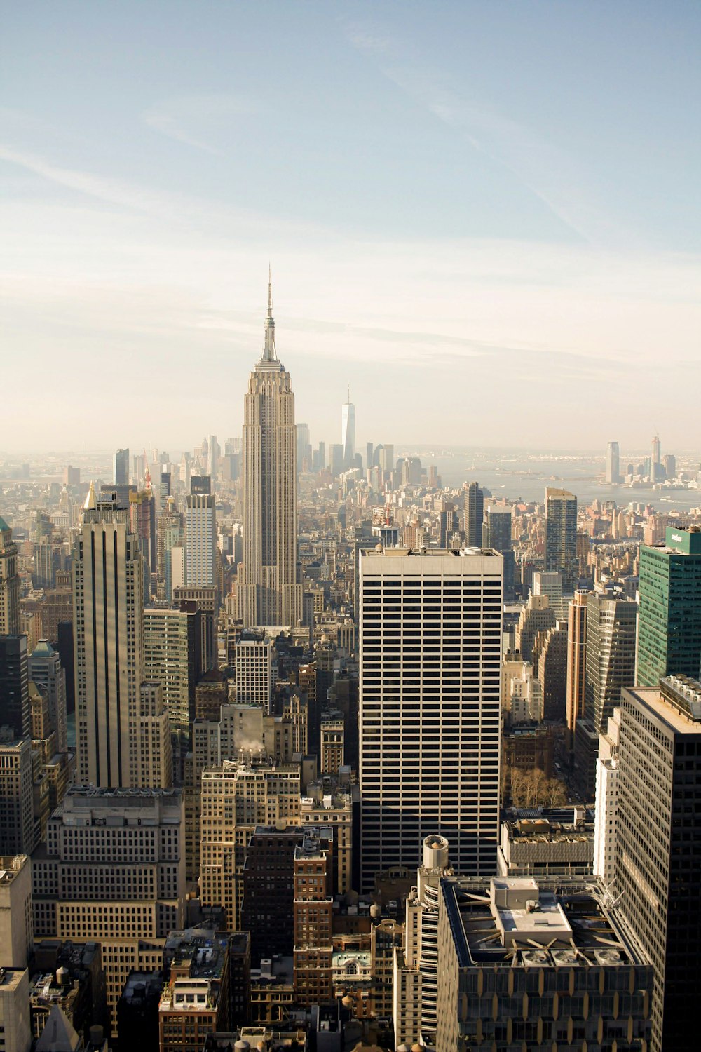 aerial photography of New York city skyline